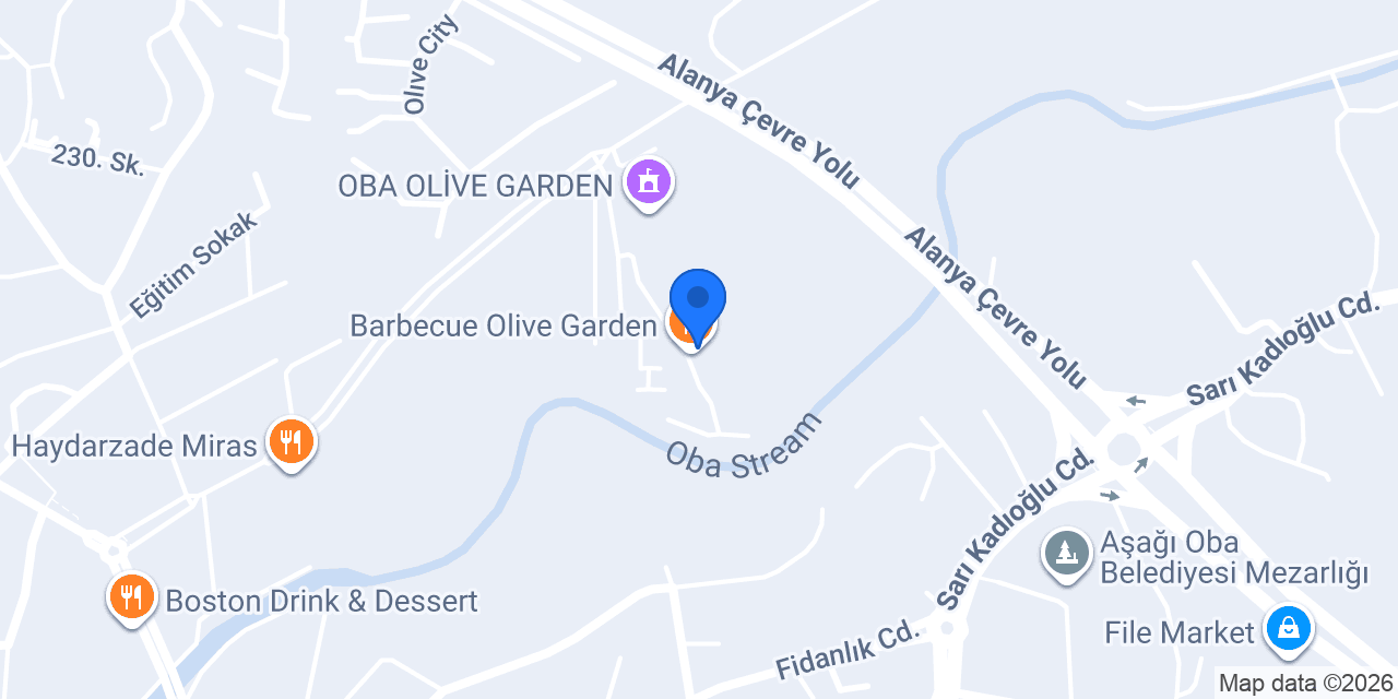 Barbecue Olive Garden konumu