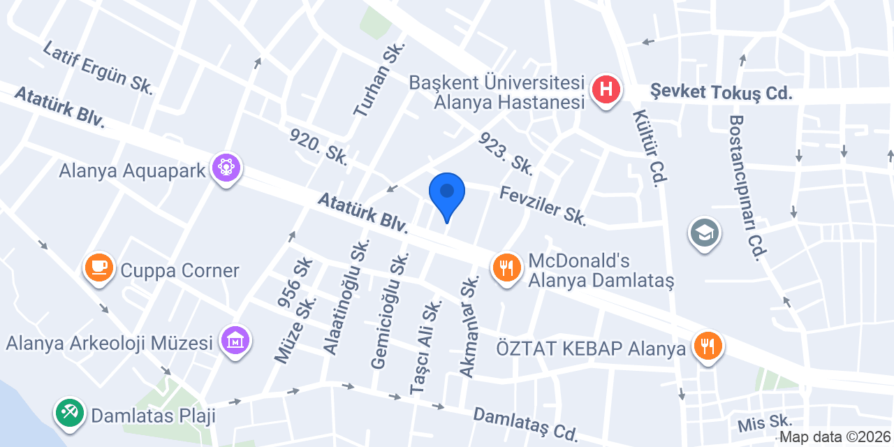 Garanti BBVA Alanya Şubesi konumu