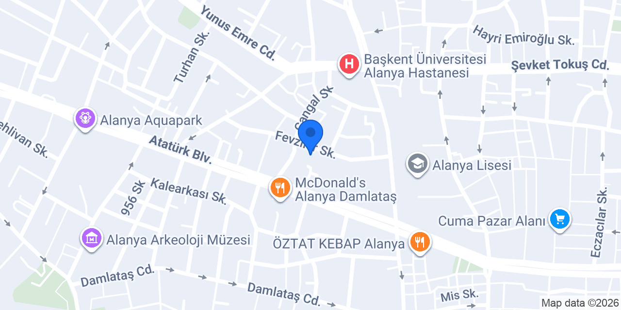 Alanya Valiz Terzi konumu
