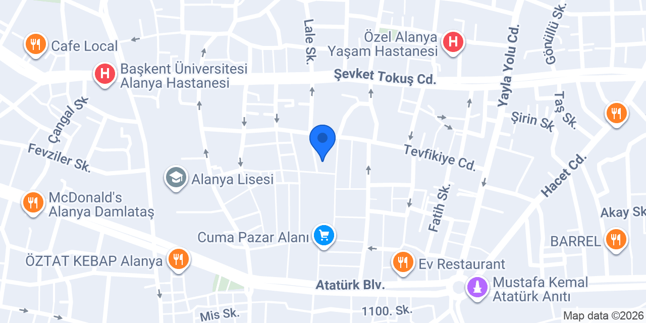 Alanya Kale Matbaa konumu