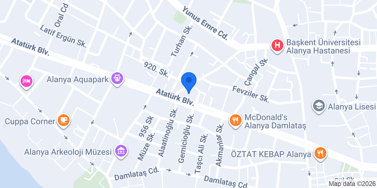 KAFE HOUSE ALANYA konumu