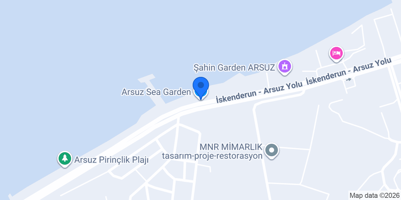 Arsuz Sea Garden konumu