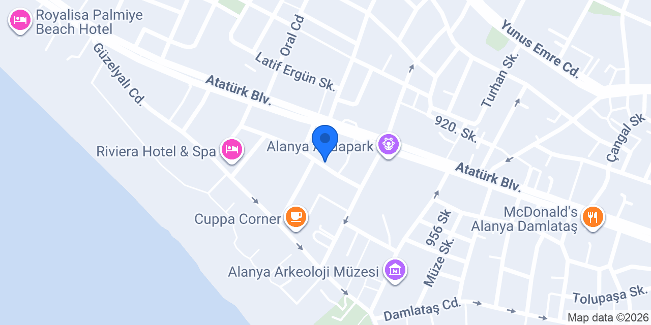 Remi Otel Alanya konumu