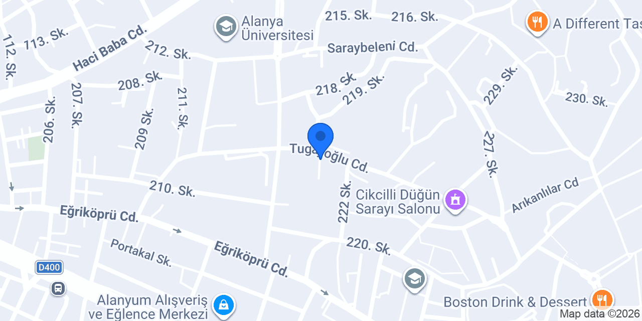 TAYA İnşaat Alanya konumu