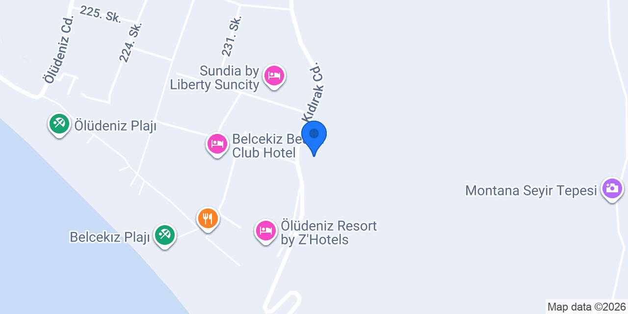 Symbola Oludeniz Beach Hotel konumu