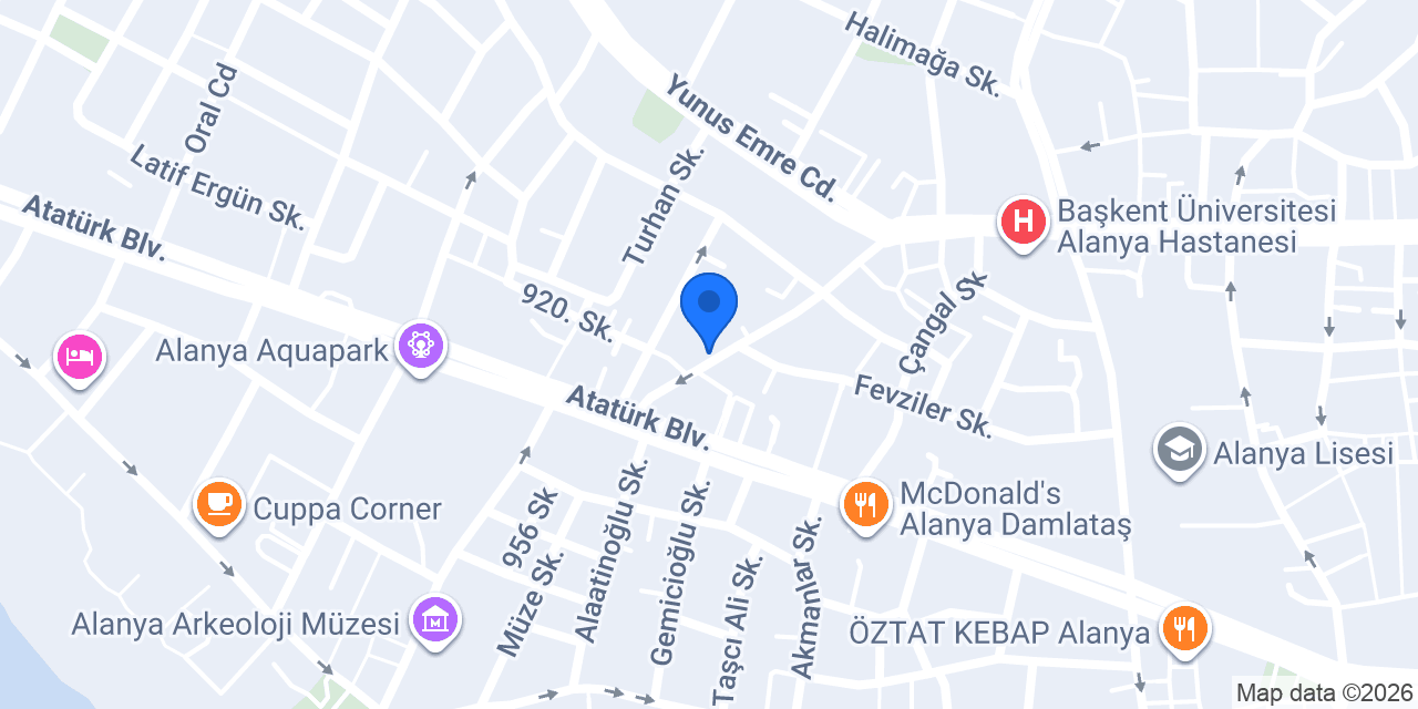 İsos Döner Alanya konumu