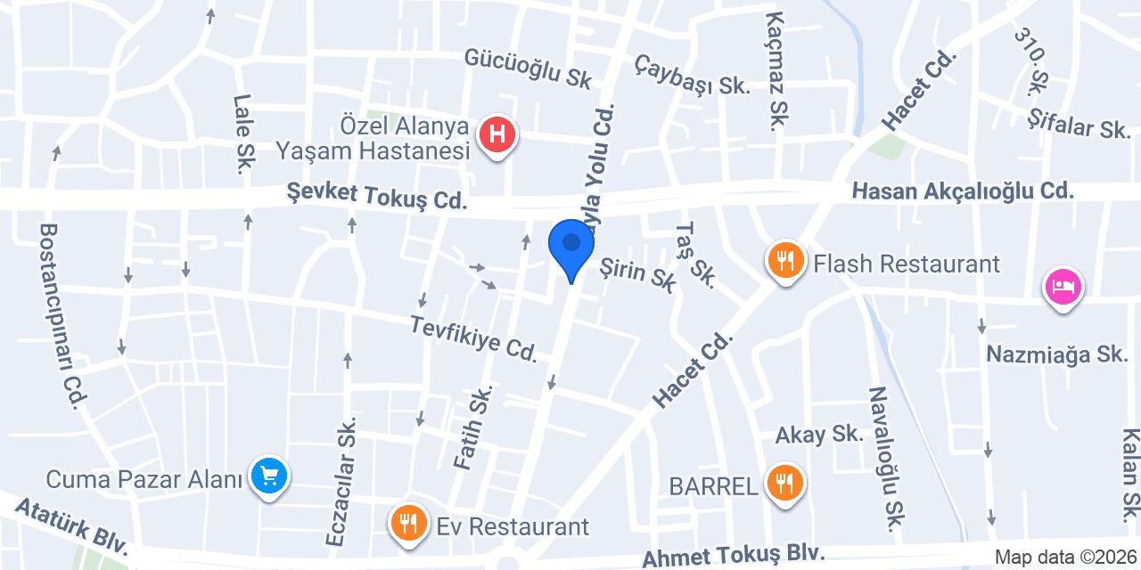 Tesbih-i Alâ Alanya konumu