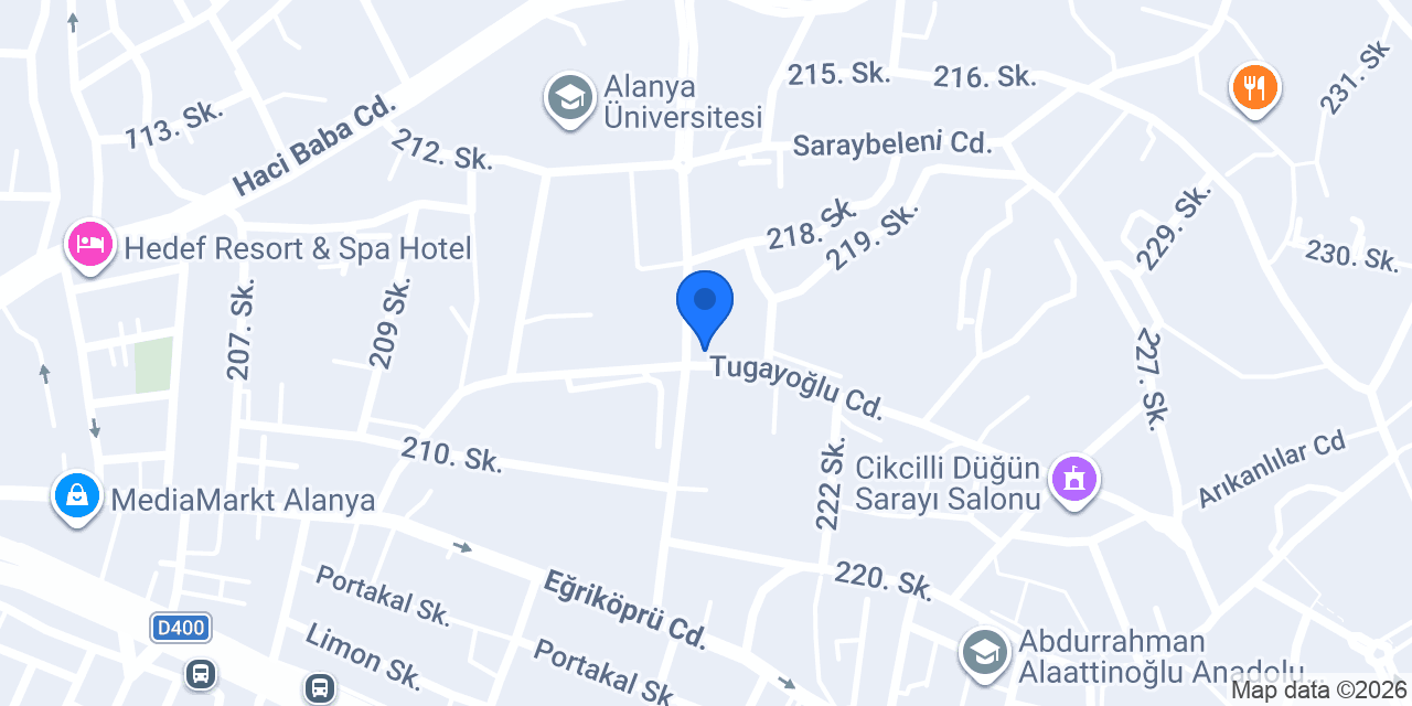 Orkide 3D Yapı Dekorasyon Alanya konumu