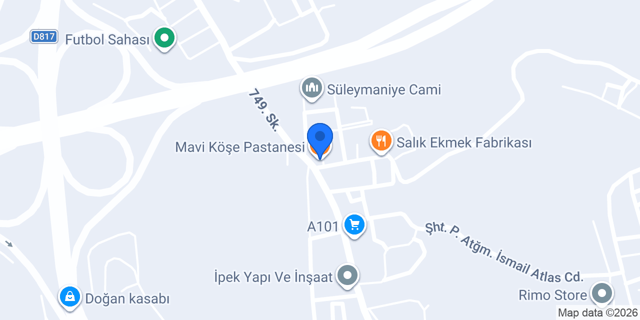 Mavi Köşe Pastanesi konumu