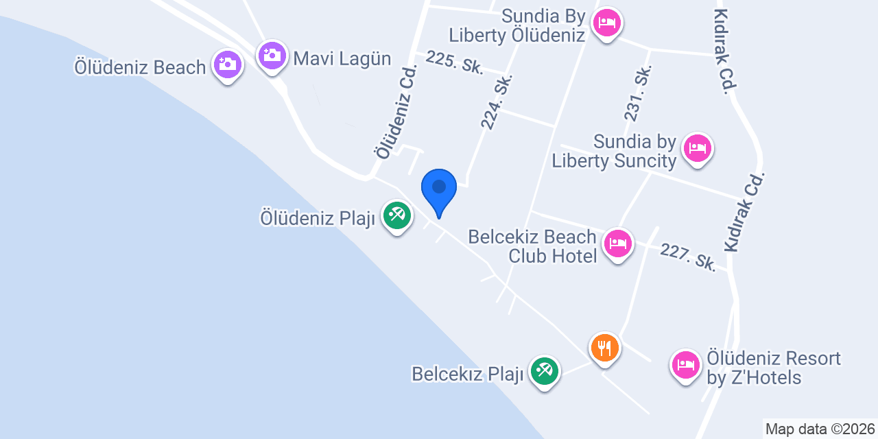 Şey Beach Lounge konumu