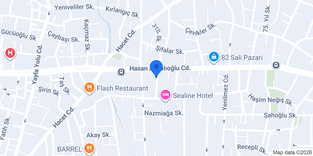 S.AK Rent A Car konumu