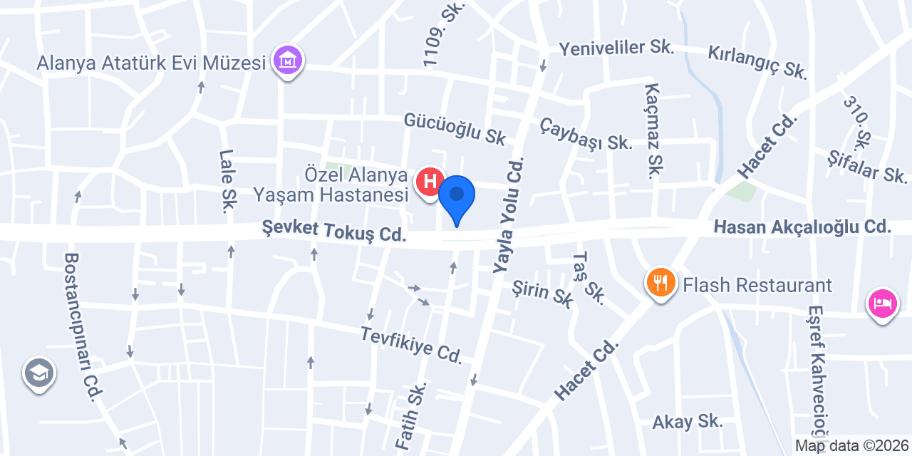 Verçenik Pastanesi Alanya konumu
