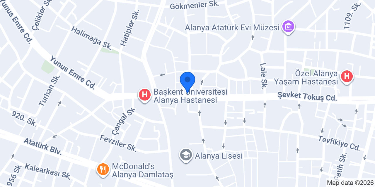 Diş hekimi Ozan Ceyhan konumu