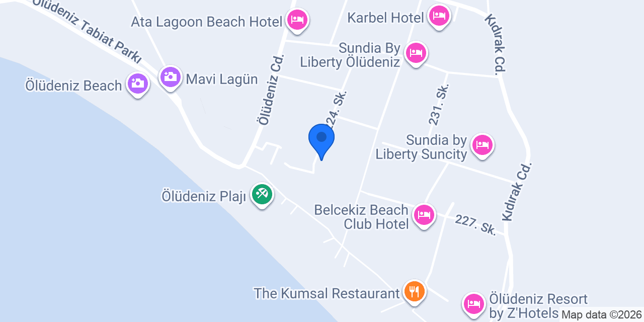 del Mare Hotel Ölüdeniz konumu