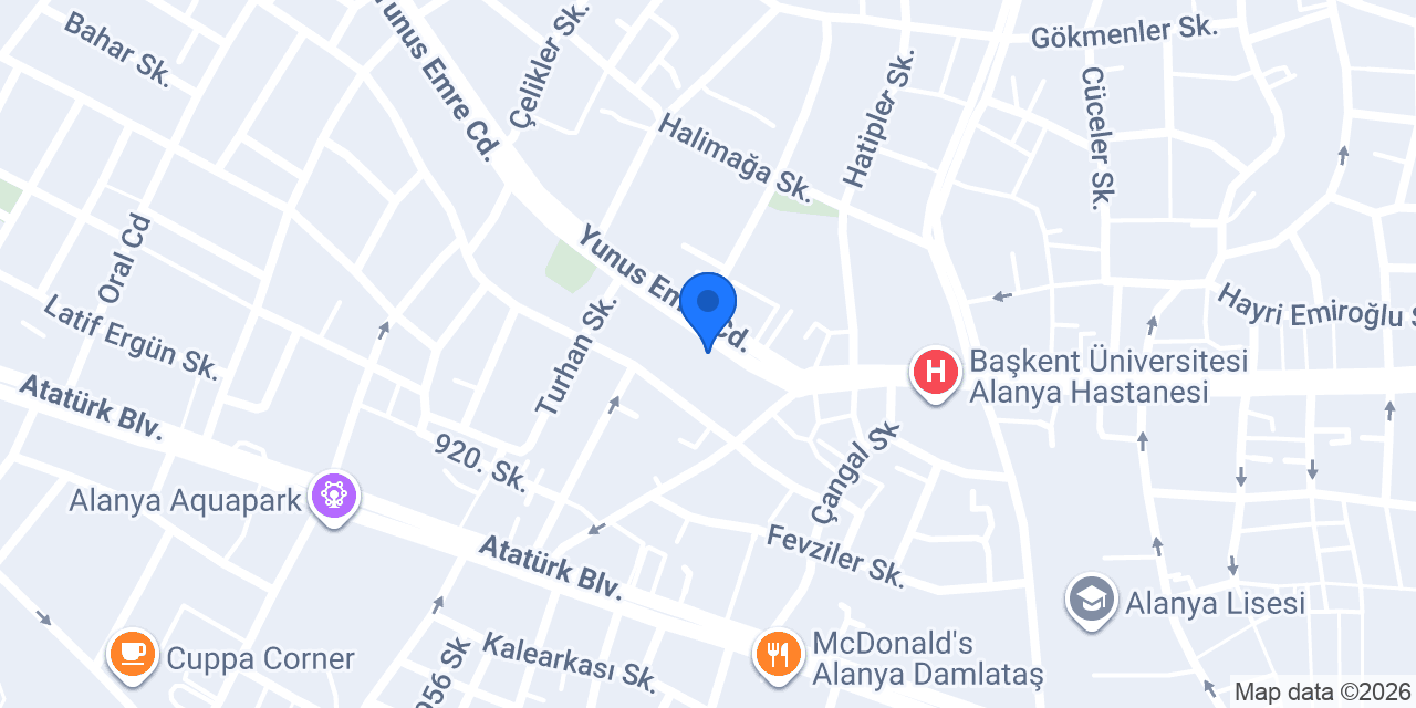 Just Burger Alanya konumu