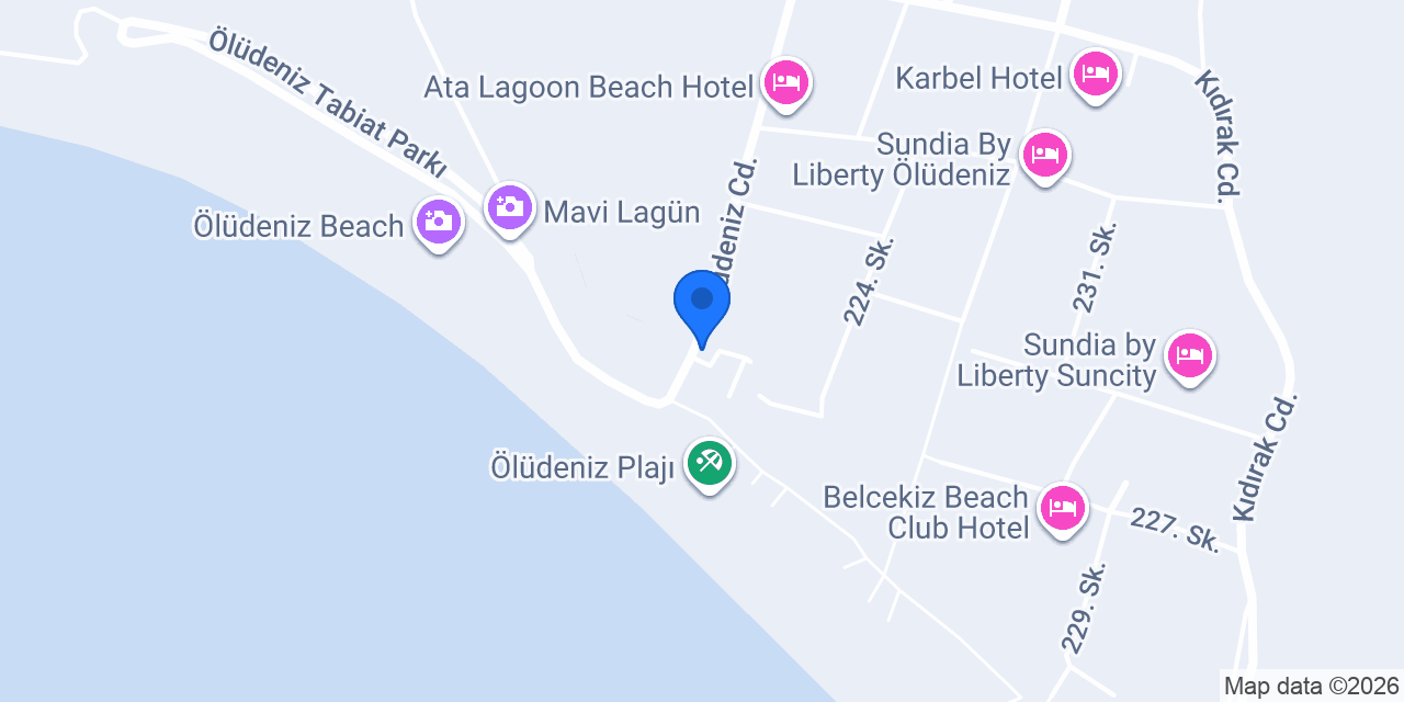 İnfinity Pizza Ölüdeniz konumu