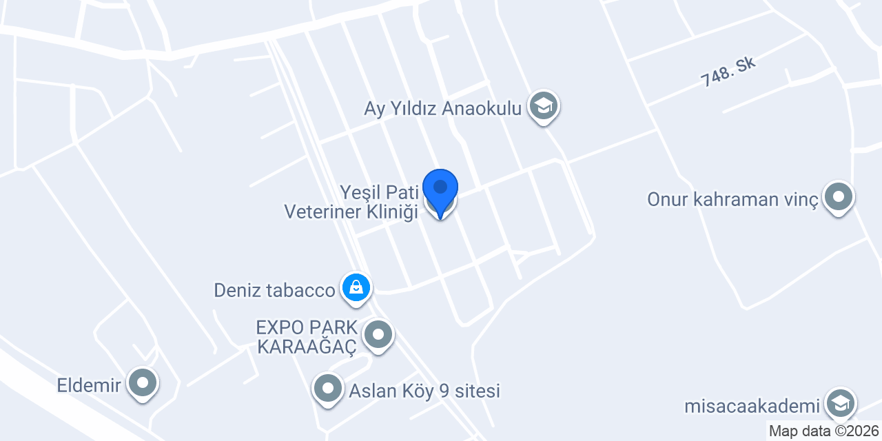 Yeşil Pati Veteriner Kliniği konumu