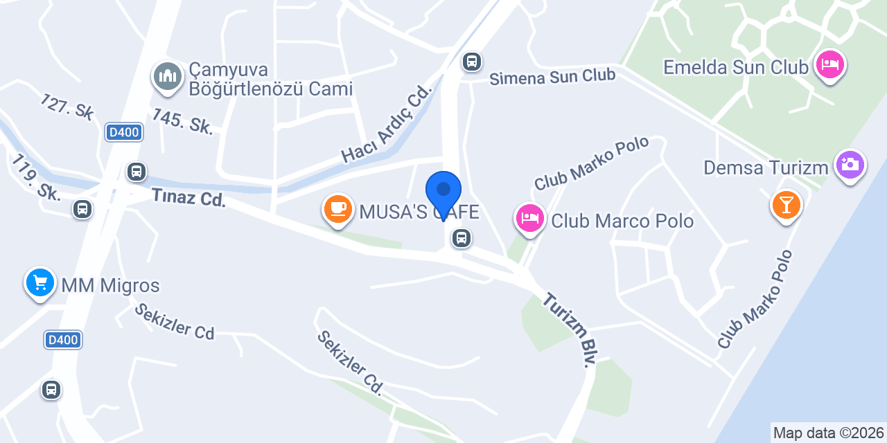 Çamyuva Taksi konumu