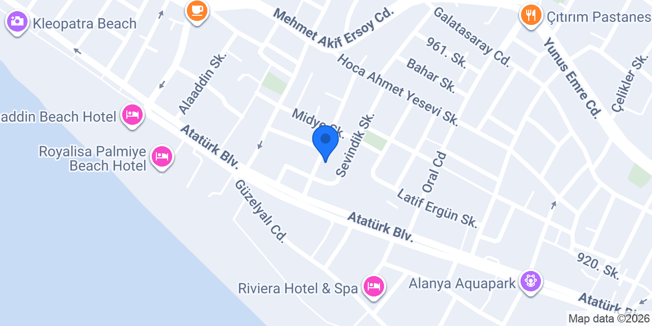 OSCAR RESTAURANT ALANYA konumu