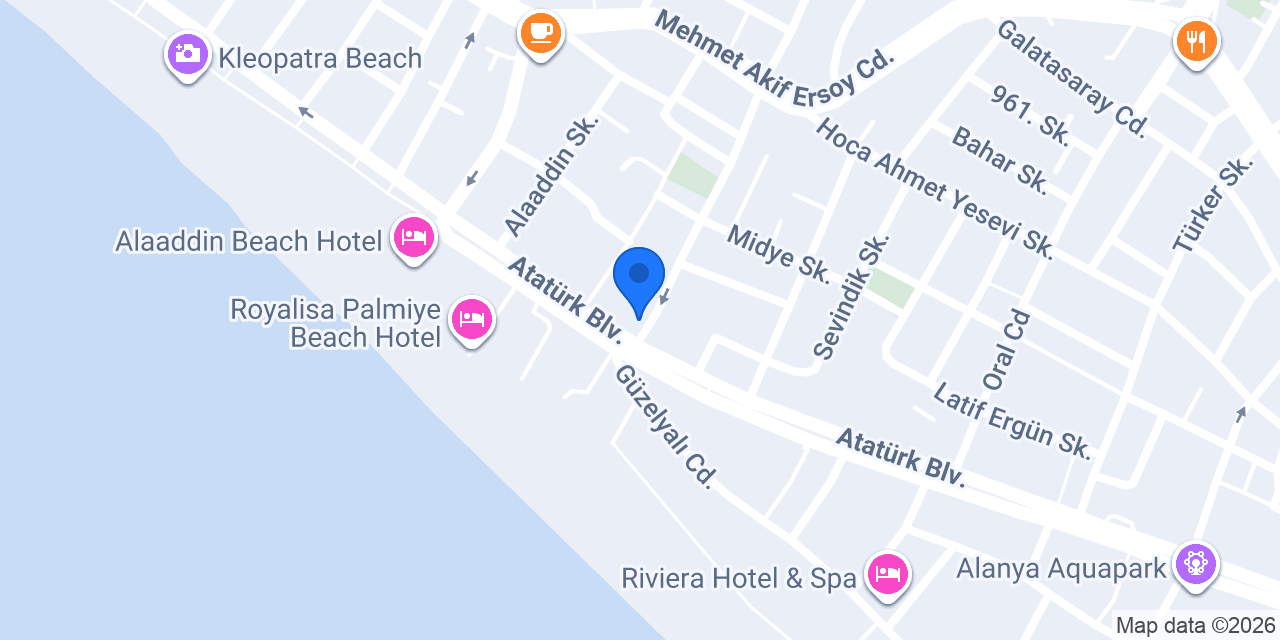 Alaiye Kleopatra Hotel konumu
