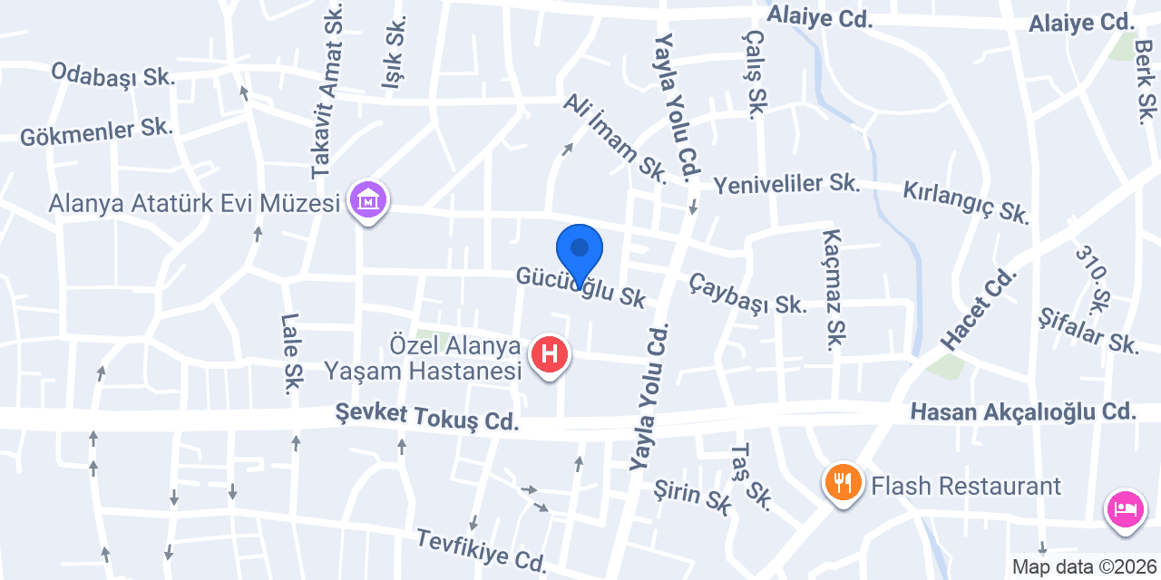 Alanya gökhan evkur konumu