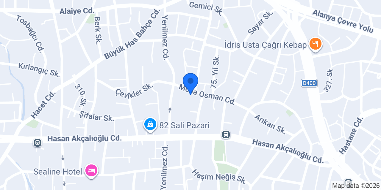 Fırında Alanya konumu