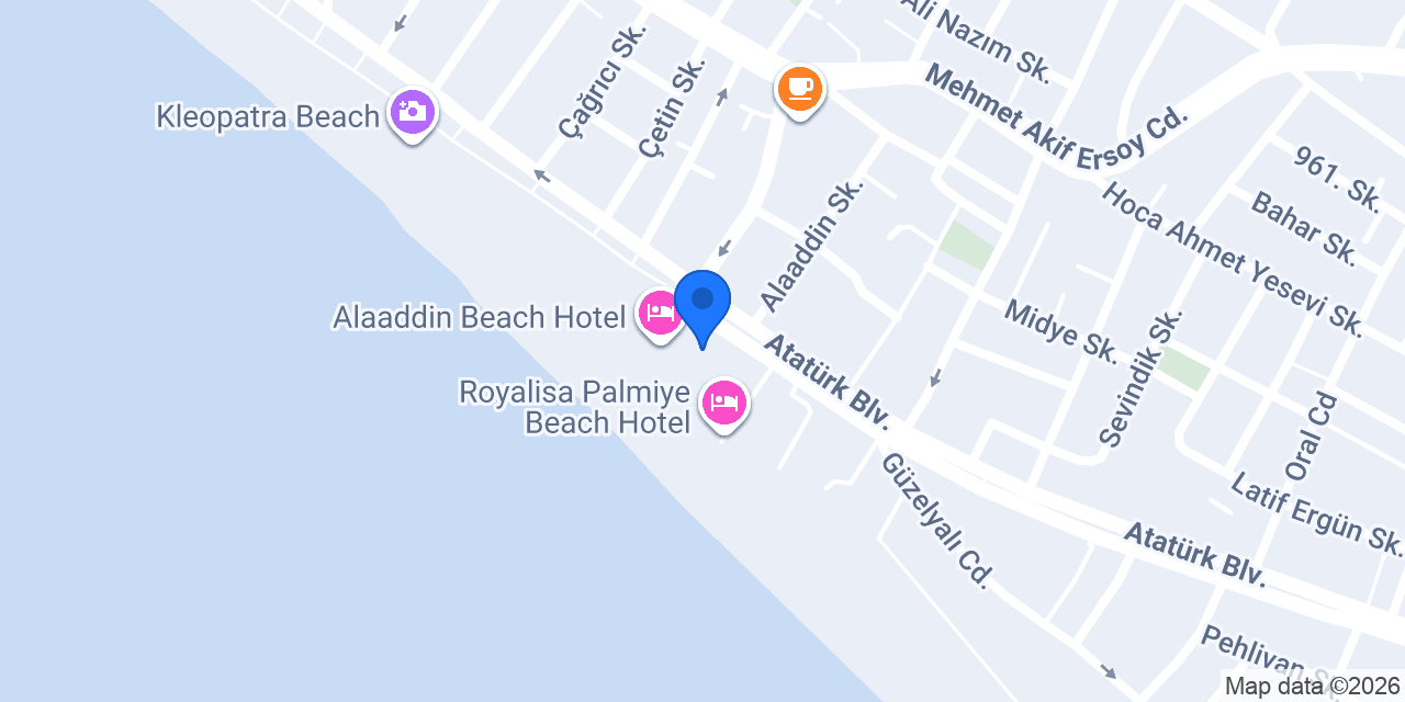 Delfino Beach Club Alanya konumu