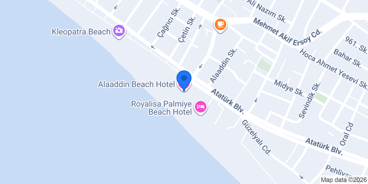 Alaaddin Beach Hotel konumu