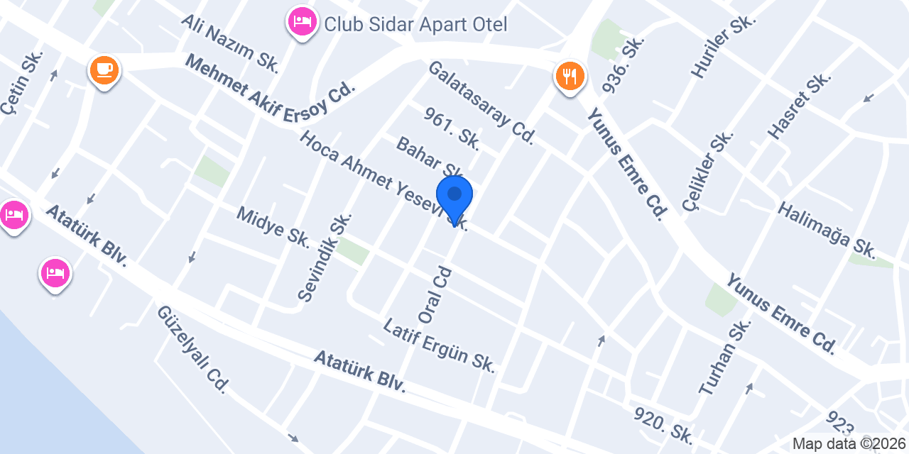 Alin kauppa alanya konumu