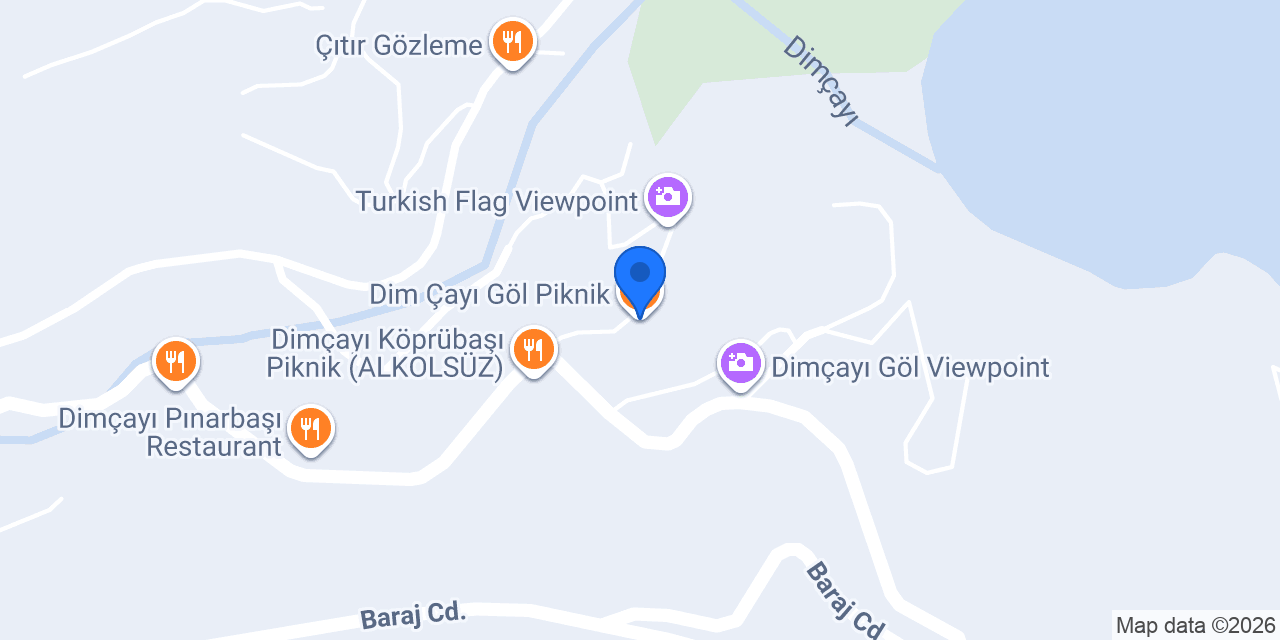 Dim Çayı Göl Piknik konumu
