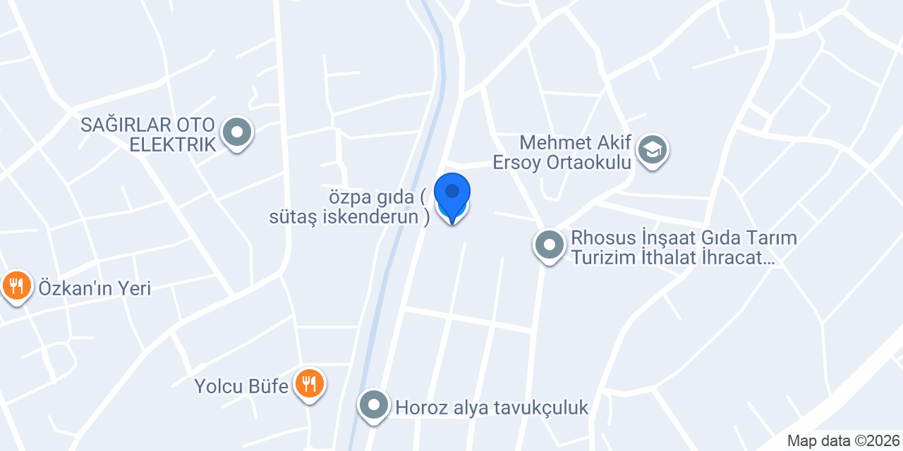 özpa gıda ( sütaş iskenderun ) konumu
