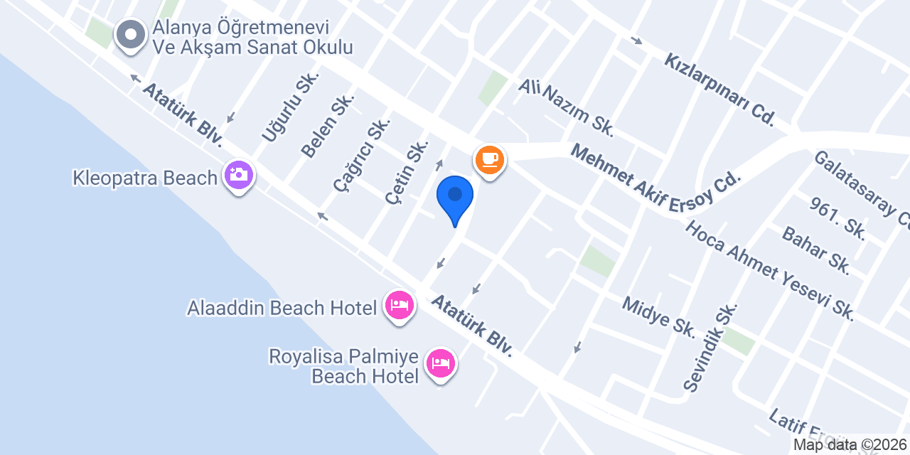 Aria Riva Hotel Alanya konumu
