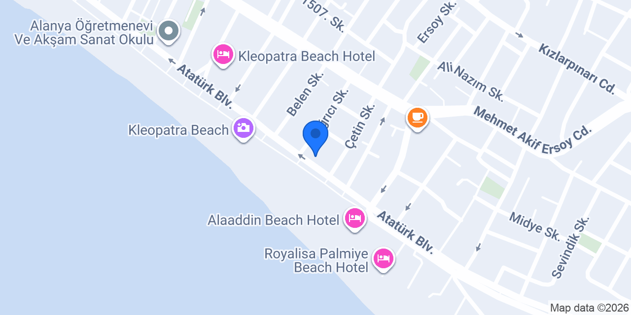 CLEOPATRA GOLDEN BEACH HOTEL konumu