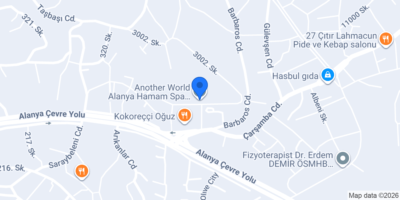 Another World Alanya Hamam Spa Masaj Wellness konumu