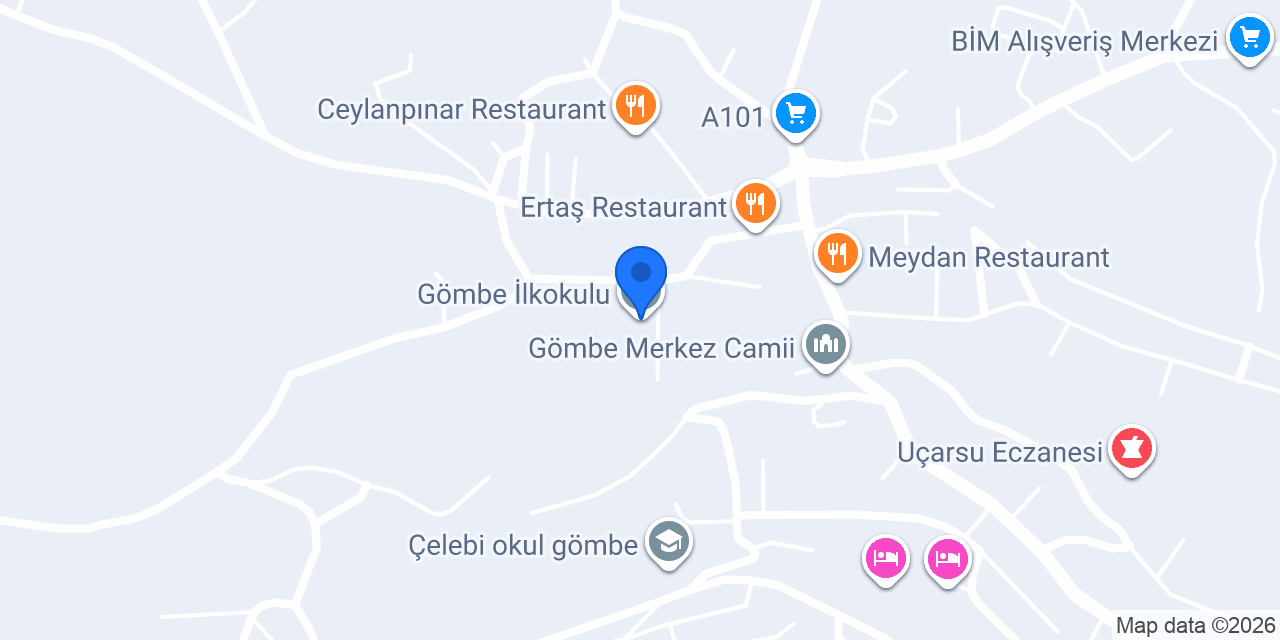 Gömbe İlkokulu konumu