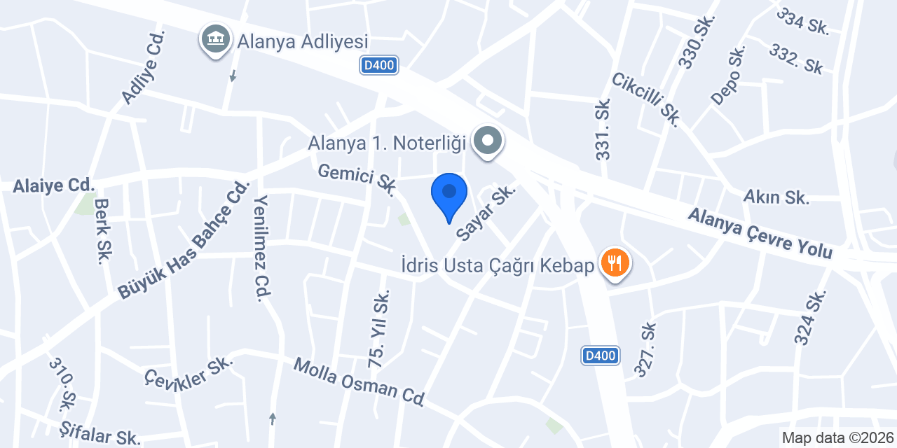 Alanya Kız Anadolu İmam Hatip Lisesi konumu
