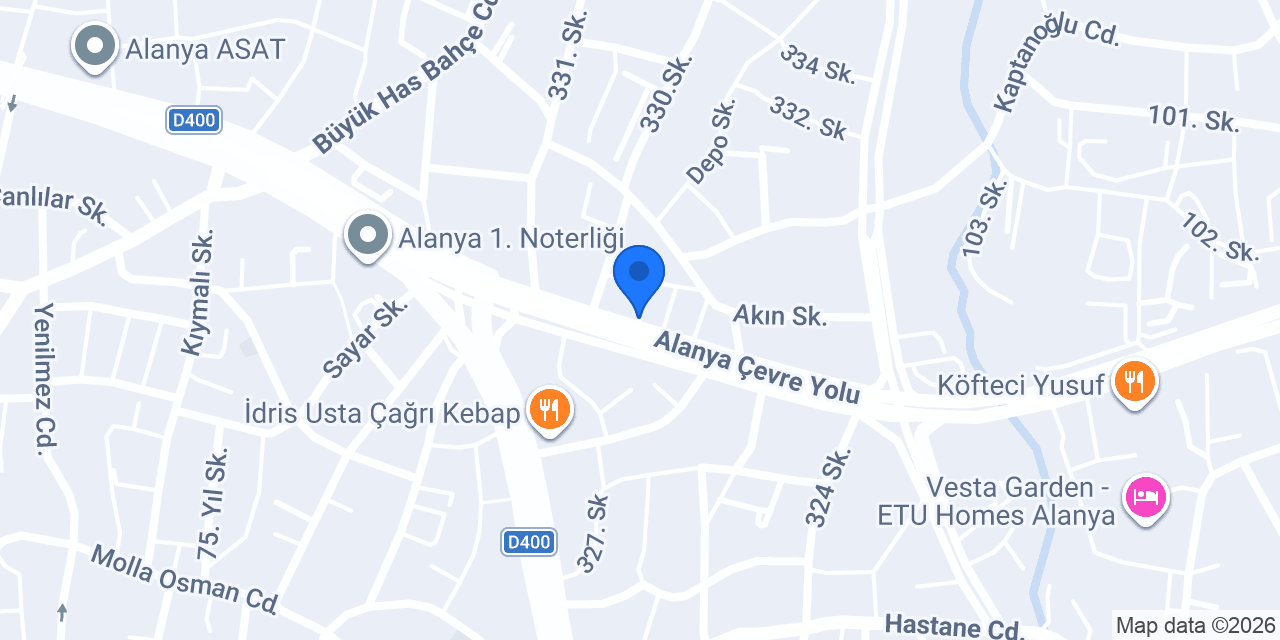 AKM ALANYA YAPI - GROHE YETKİLİ SERVİS konumu