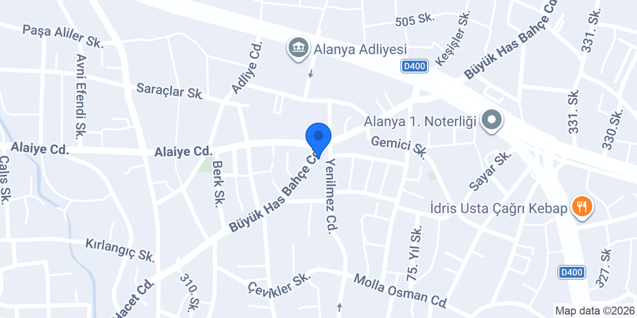 Hakan Usta Baklavaları Alanya Şubesi konumu