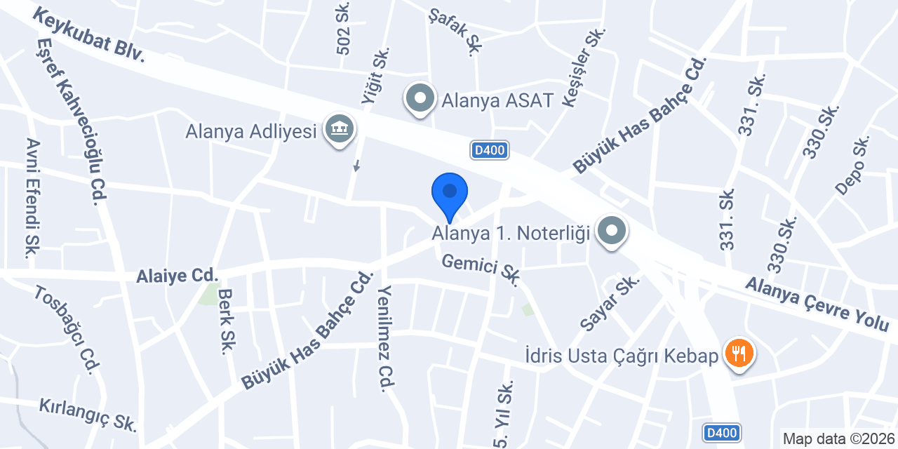 Hancı Pastanesi Adliye Şube konumu