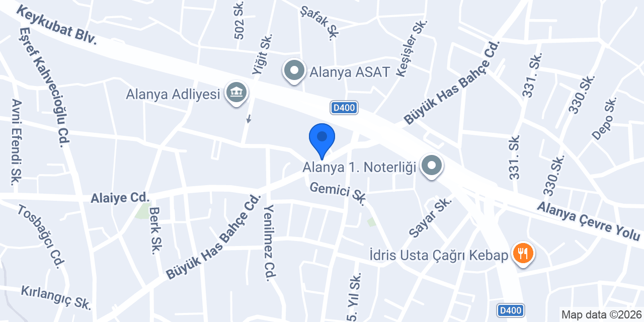 1001 Çeşit Mobilya konumu