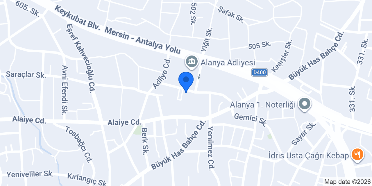 Avukat Ayşe Türe Yıldız konumu