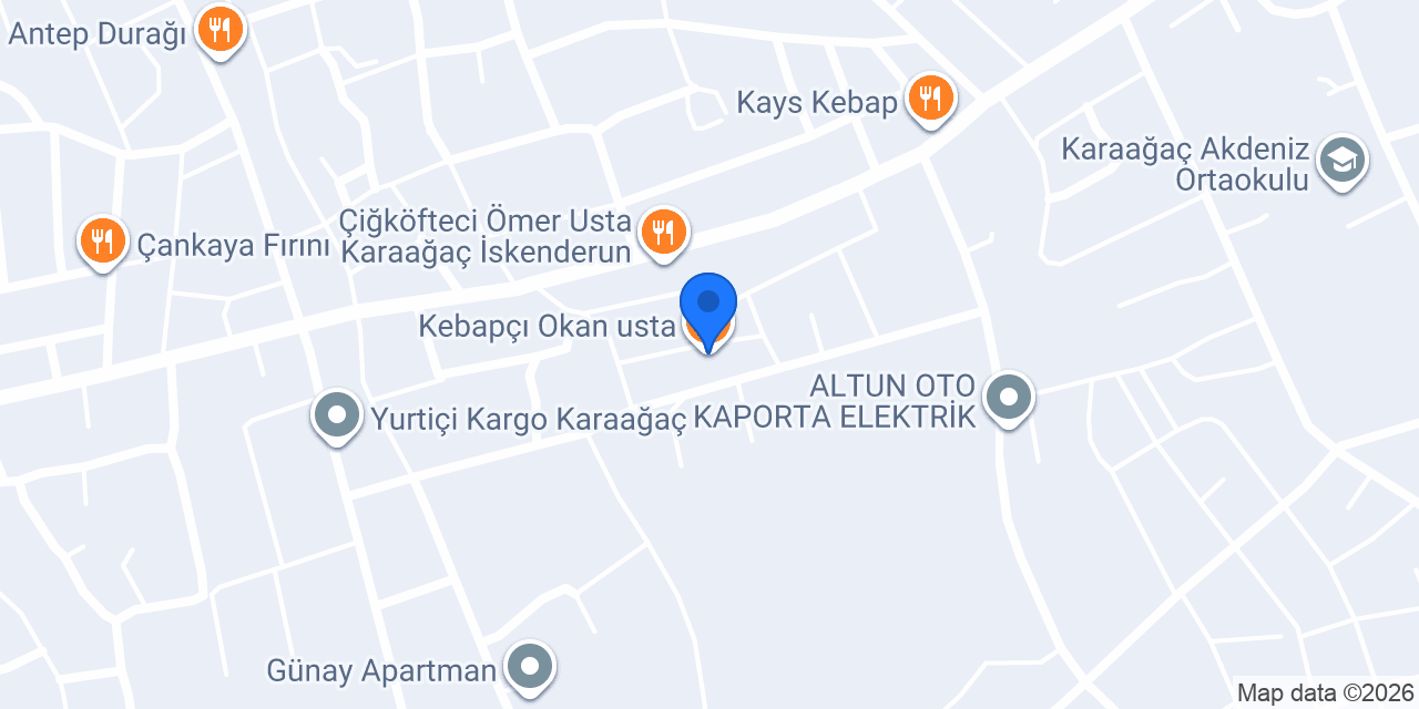 Kebapçı Okan usta konumu