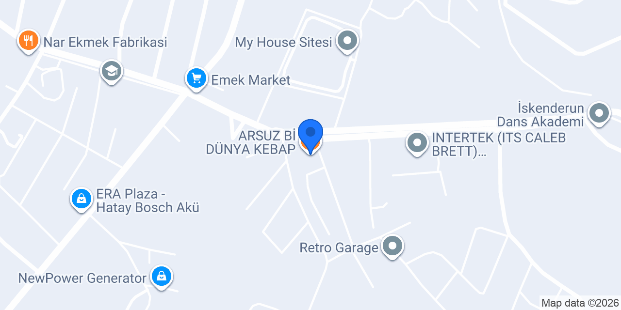 ARSUZ Bİ DÜNYA KEBAP konumu