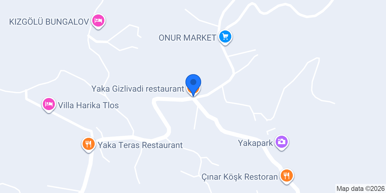 Yaka Gizlivadi restaurant konumu