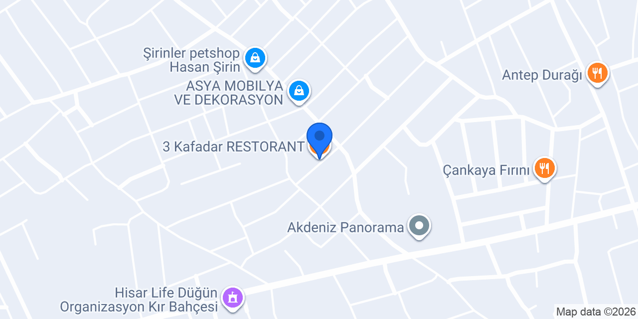 3 Kafadar RESTORANT konumu