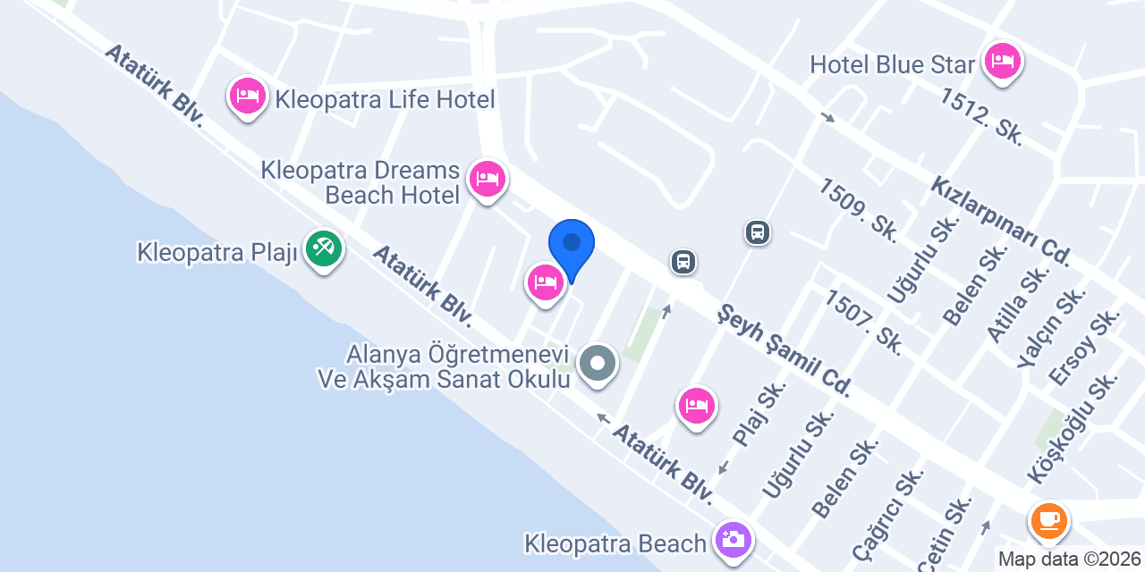 ALANYA LİVANE BEACH OTEL konumu