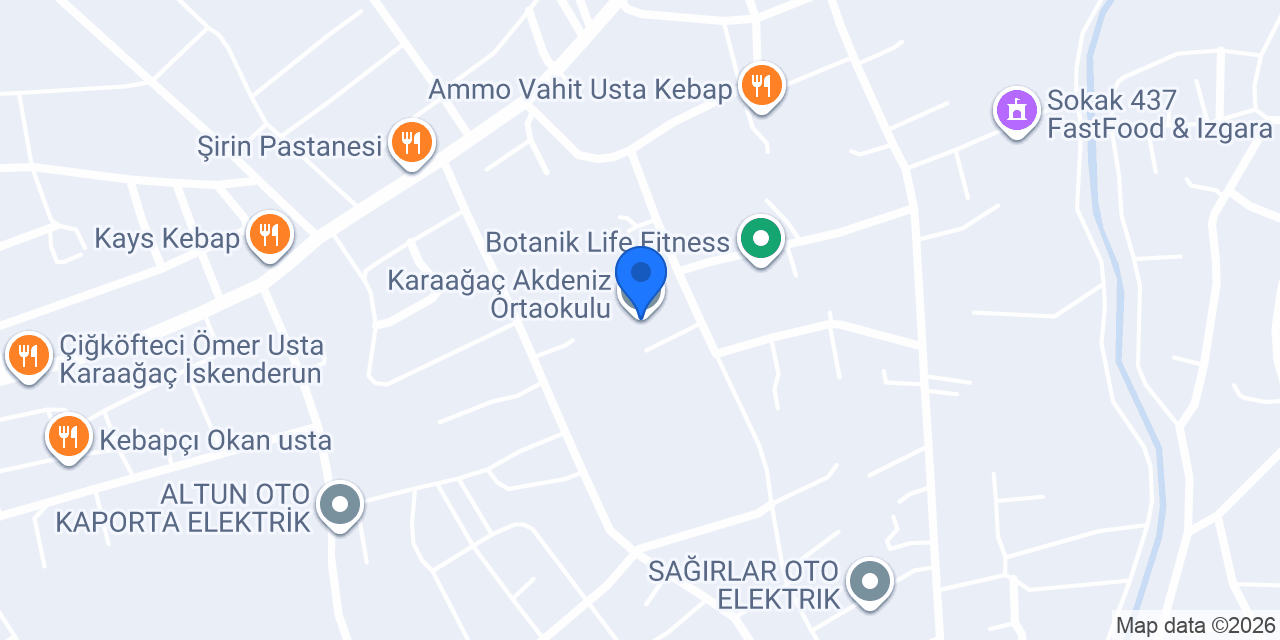 Karaağaç Akdeniz Ortaokulu konumu