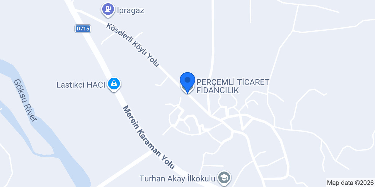 PERÇEMLİ TİCARET FİDANCILIK konumu