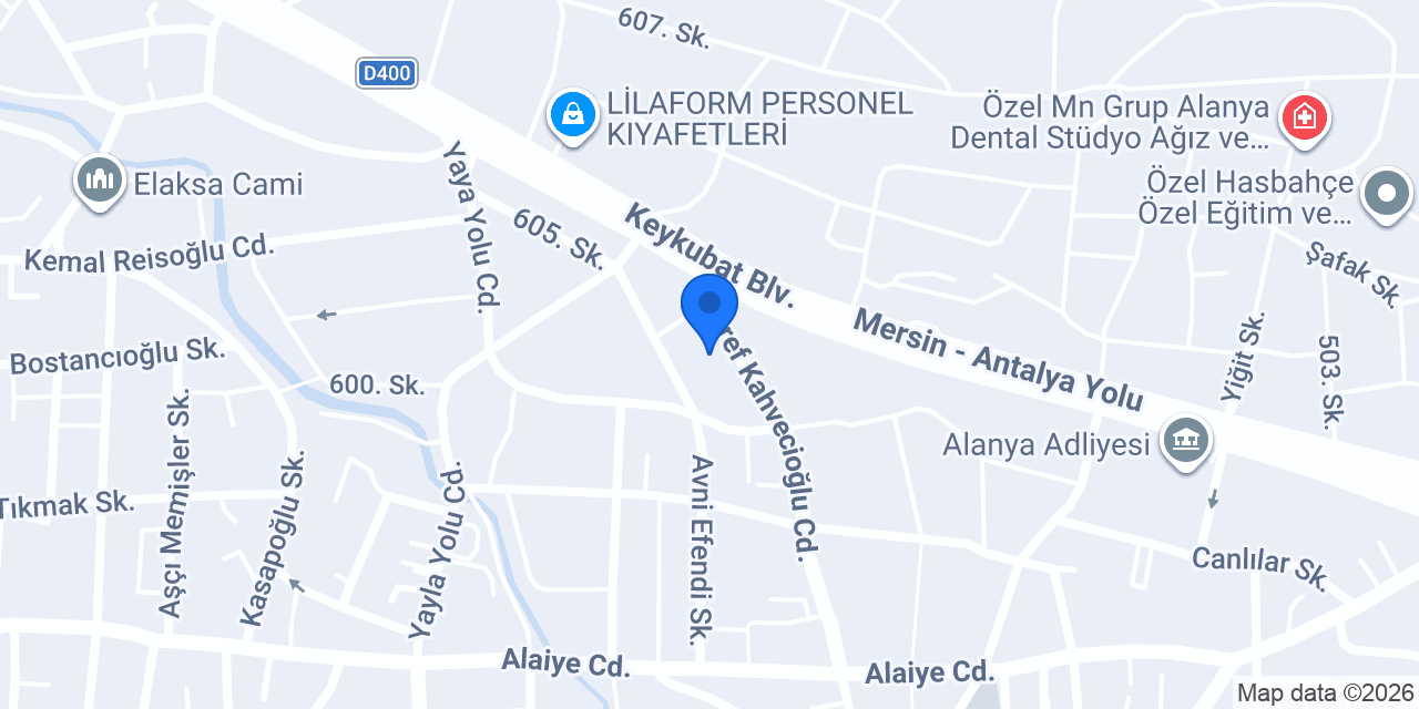 ERSOY SİGORTA Alanya konumu