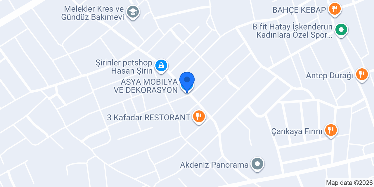 ASYA MOBILYA VE DEKORASYON konumu
